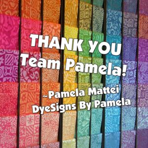 DyeSigns By Pamela Inc - DyeSignEr Wall of Scarves - thank you